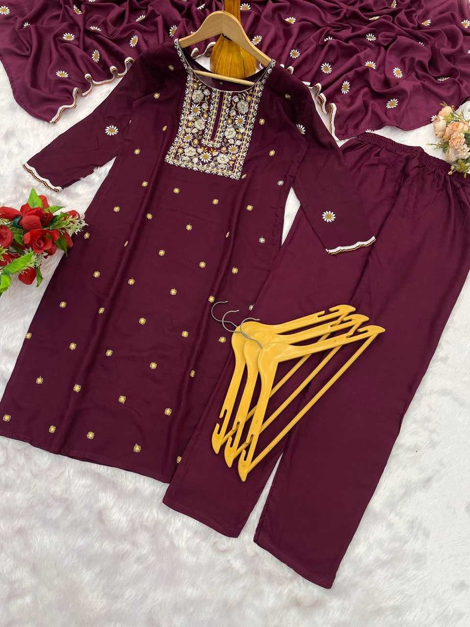 Ynf Slub Reyon KESH510 MORNI Suits & Dresses Wholesale Ladies Suits Embroidery Suits Palazzo Suit Manufacturer