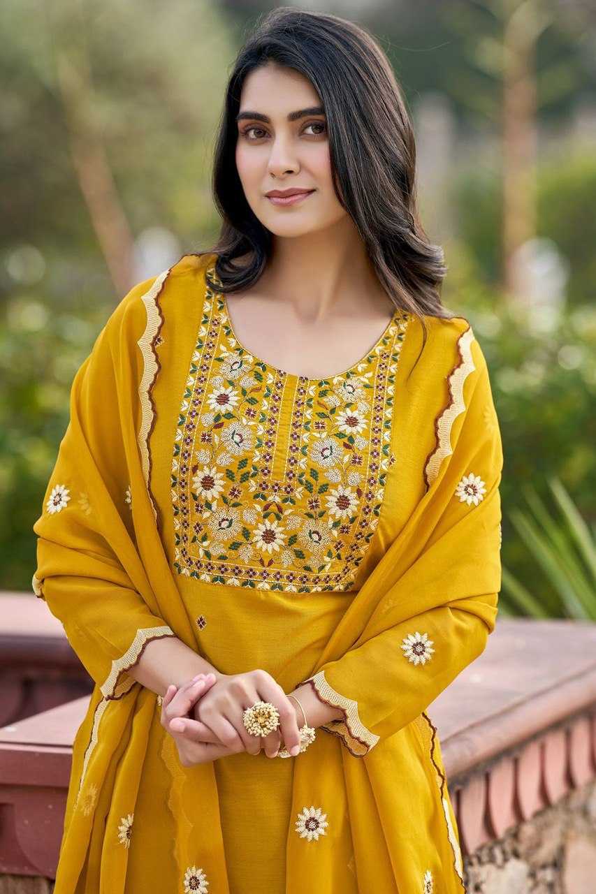 Ynf Slub Reyon KESH510 MORNI Suits & Dresses Wholesale Ladies Suits Embroidery Suits Palazzo Suit Manufacturer