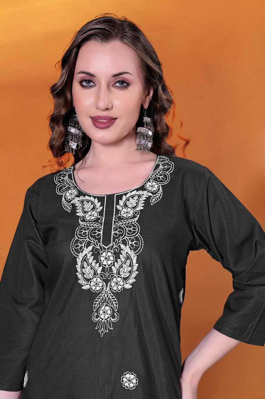 Ynf Slub Reyon KESH517 H7 Kurti Wholesale Casual Kurtis Festive Kurtis Embroidered Kurtis Manufacturer
