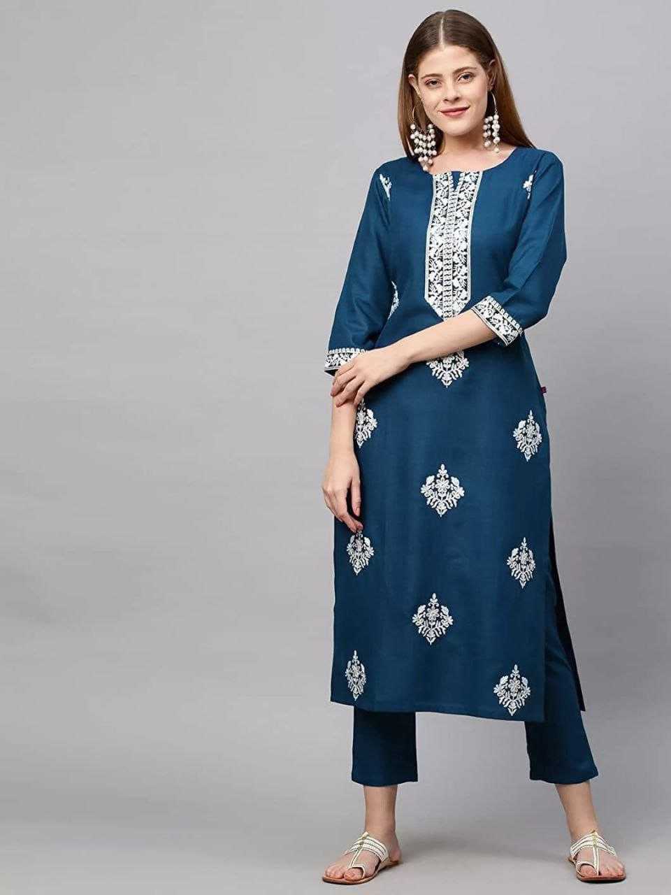 Ynf Slub Reyon KESH552 TRENDY Suits & Dresses Wholesale Ladies Suits Embroidery Suits Palazzo Suit Manufacturer