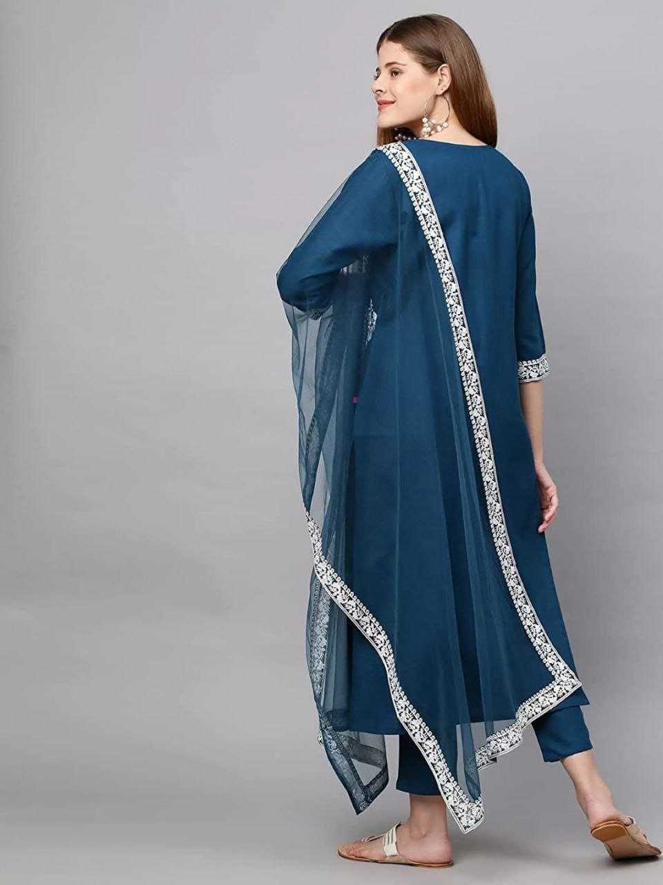 Ynf Slub Reyon KESH552 TRENDY Suits & Dresses Wholesale Ladies Suits Embroidery Suits Palazzo Suit Manufacturer