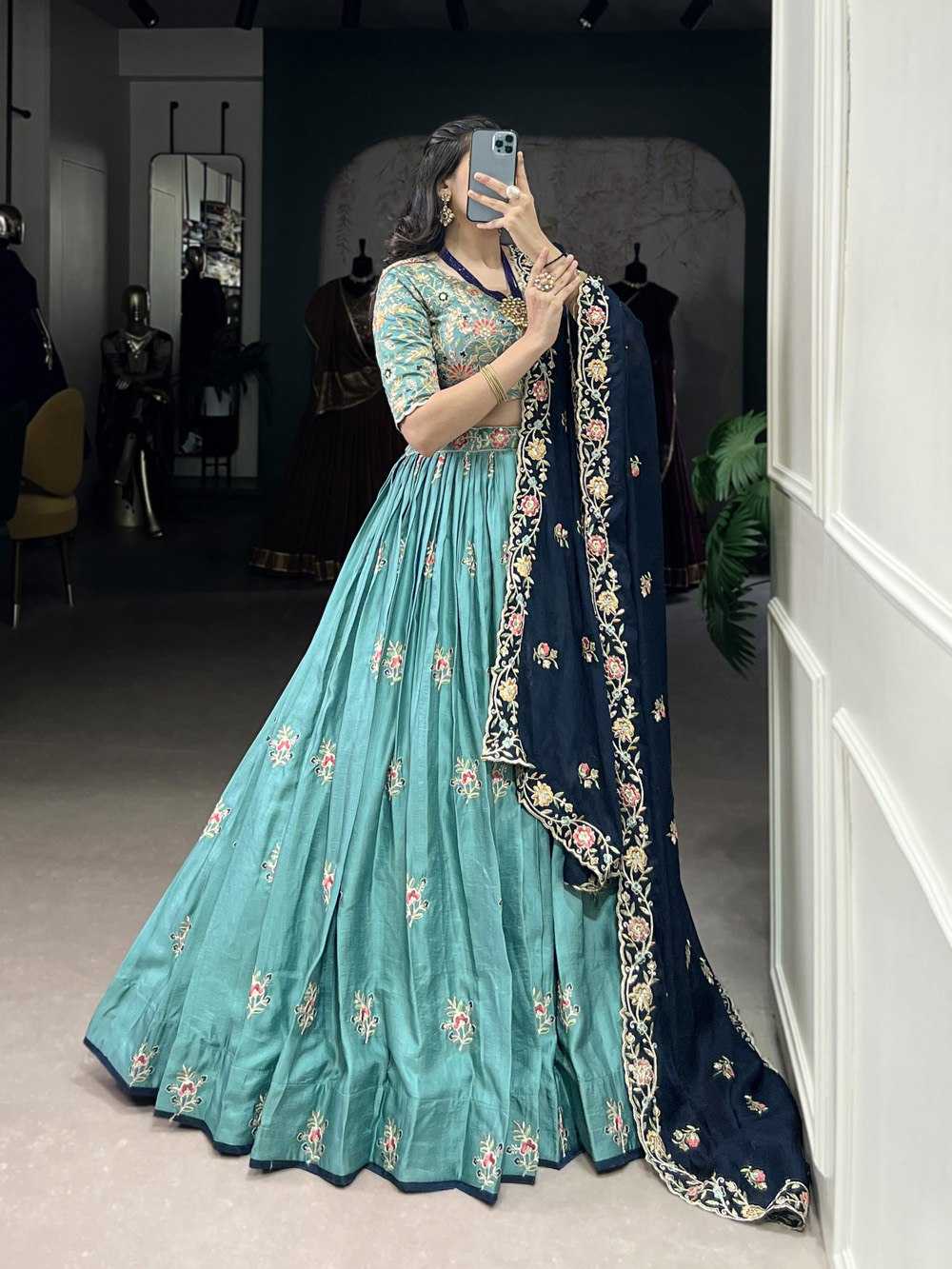 Ynf Slub Silk KESH134 1443 Lehengas Wholesale Fancy Lehenga Traditional Lehenga Embroidered Lehenga Manufacturer