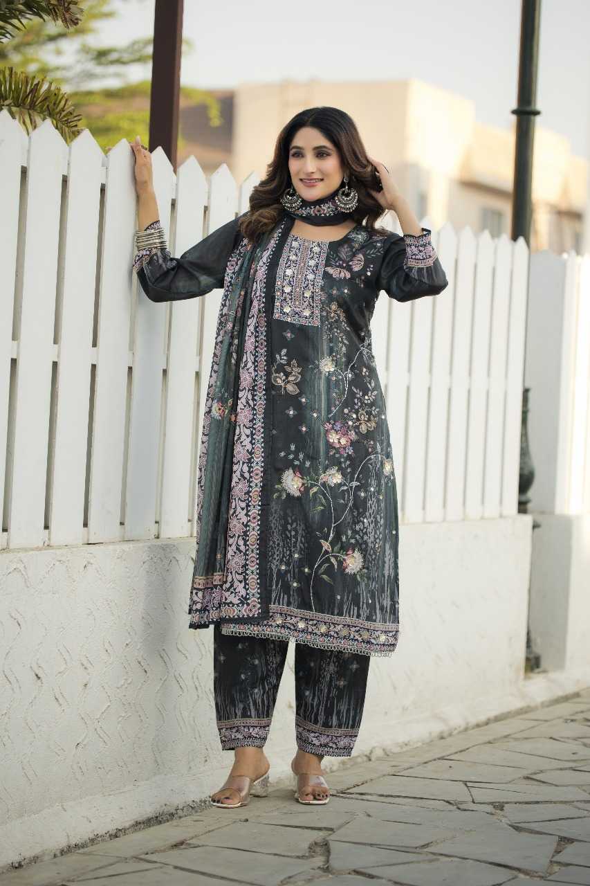 Ynf soft chinon RIN197 4840 Suits & Dresses Wholesale Party wear suits Wedding Suits Designer Suits Manufacturer