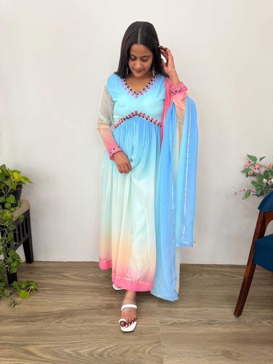 Ynf Soft Cotton KESH513 472 Gowns Wholesale Bollywood Style Gowns Party Wear Gowns Designer Gowns Manufacturer