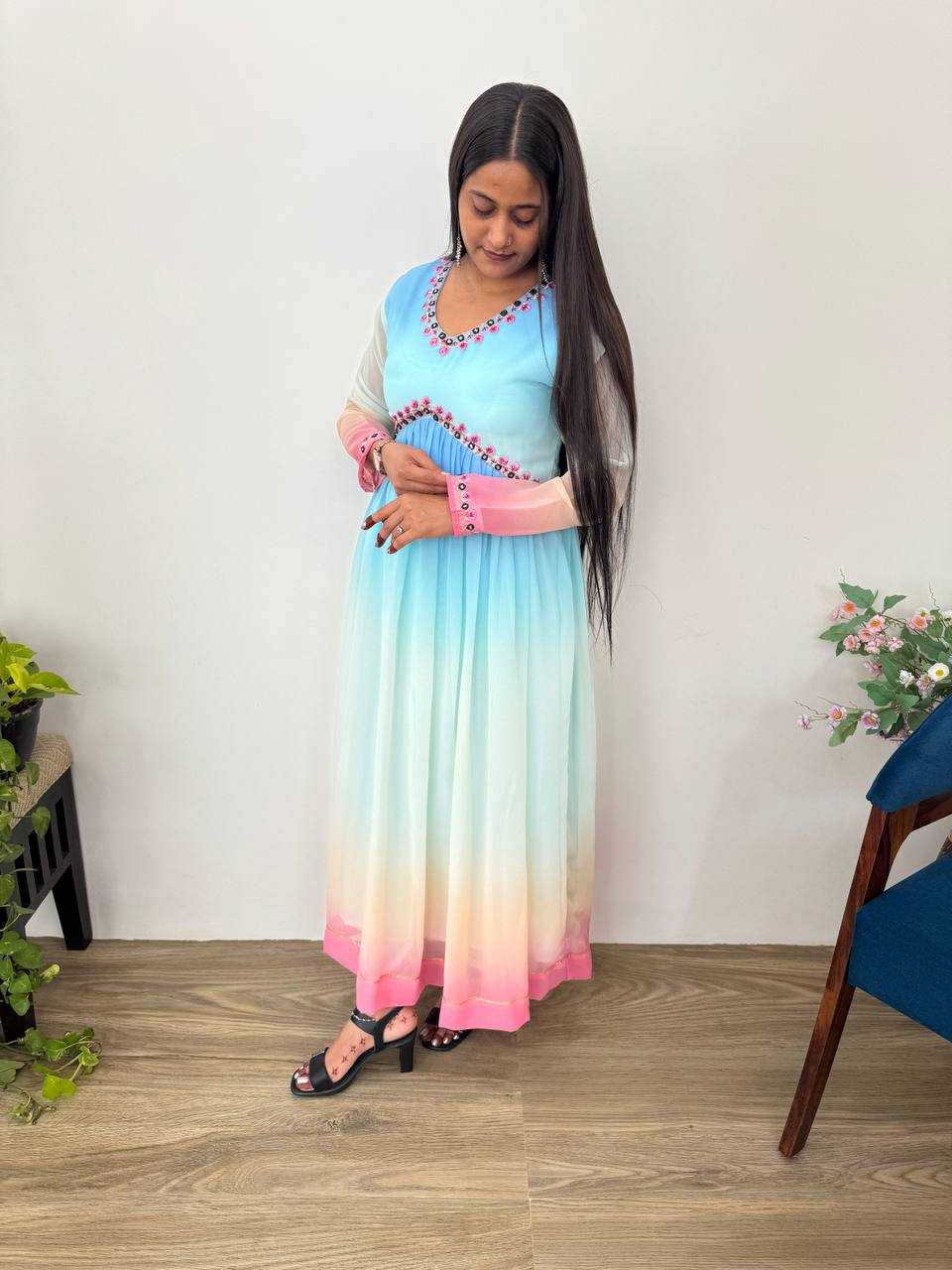 Ynf Soft Cotton KESH513 472 Gowns Wholesale Bollywood Style Gowns Party Wear Gowns Designer Gowns Manufacturer