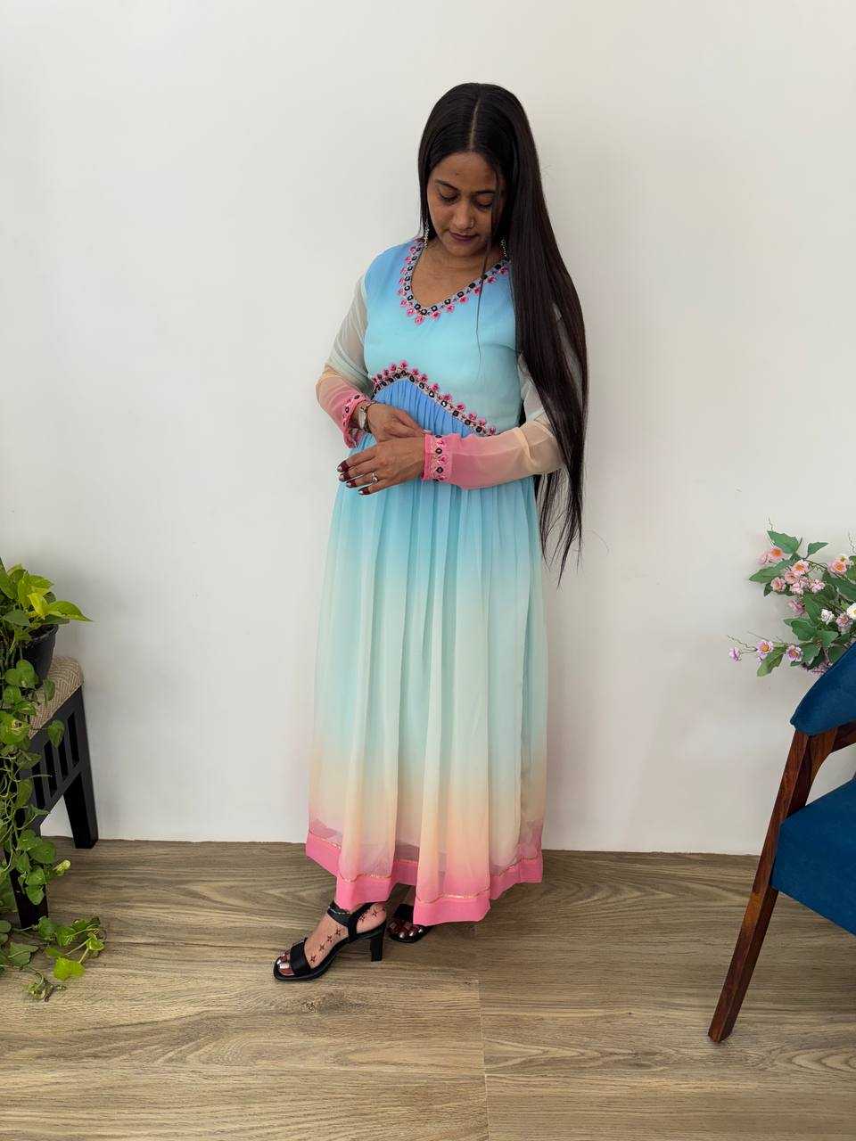 Ynf Soft Cotton KESH513 472 Gowns Wholesale Bollywood Style Gowns Party Wear Gowns Designer Gowns Manufacturer