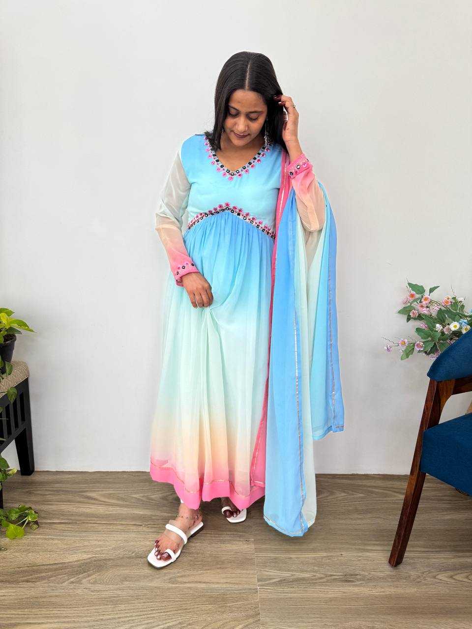 Ynf Soft Cotton KESH513 472 Gowns Wholesale Bollywood Style Gowns Party Wear Gowns Designer Gowns Manufacturer