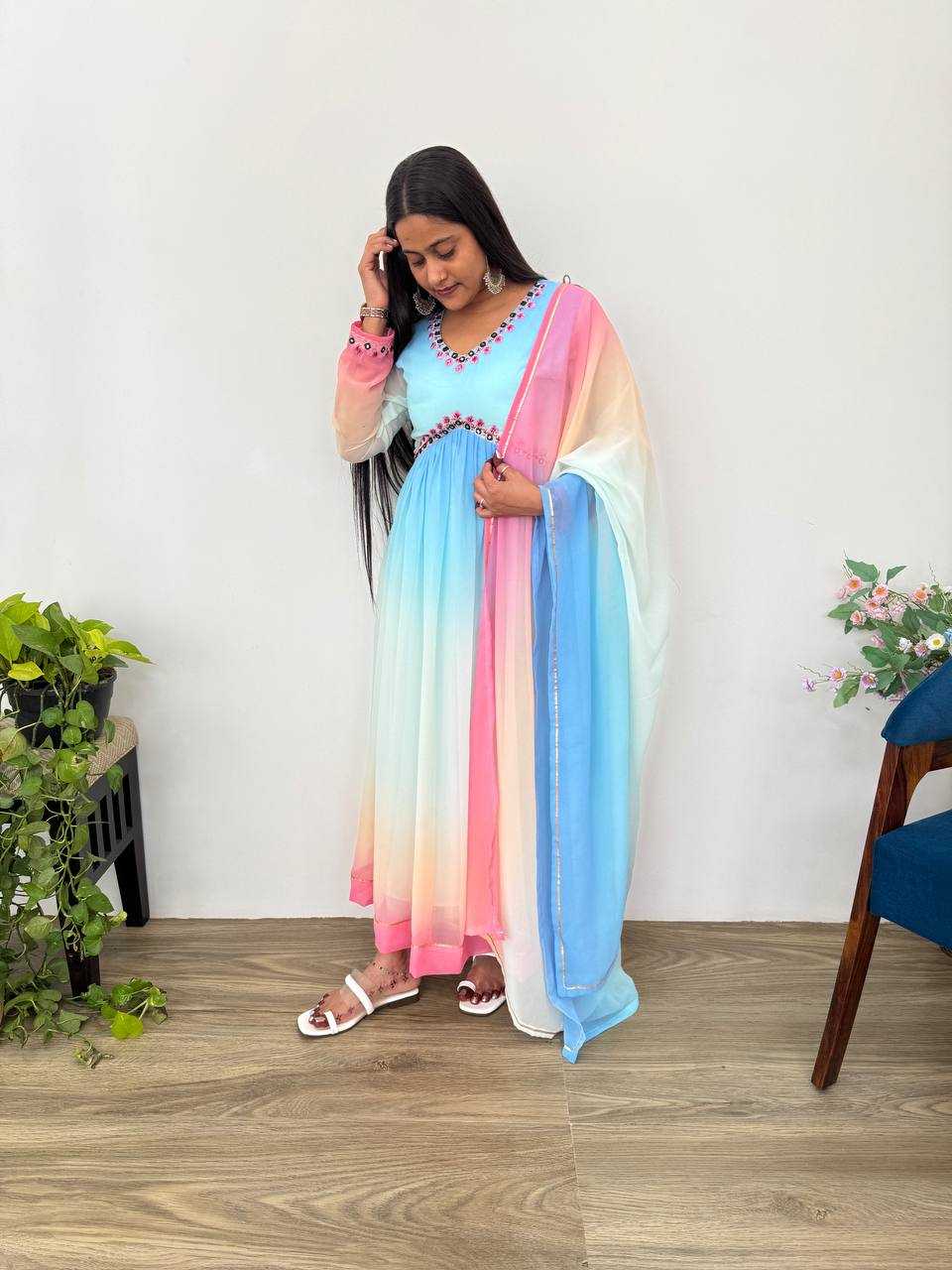Ynf Soft Cotton KESH513 472 Gowns Wholesale Bollywood Style Gowns Party Wear Gowns Designer Gowns Manufacturer