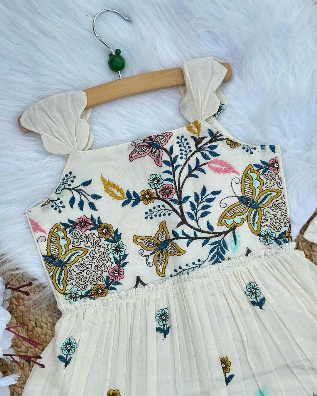 Ynf Soft Cotton KESH493 CORA Kids Wear Festive Collections Wholesale Kids Gown Kids Ethnic Gowns Onam Collections Manufacturer