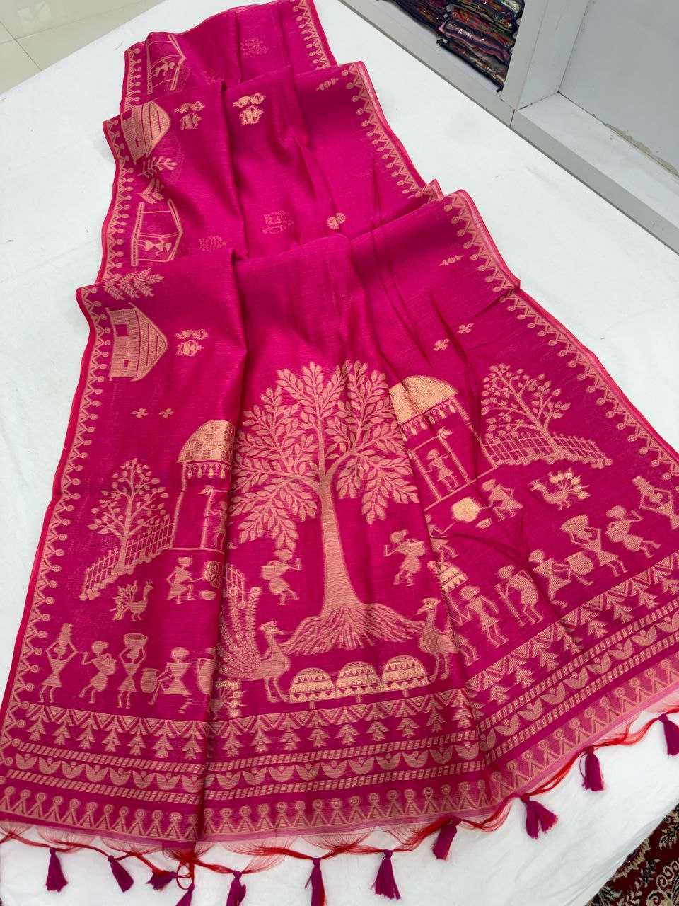 Ynf Soft Cotton KESH505 Devra Cotton 4 Sarees Wholesale Butta Sarees Cotton Sarees Sarees With Blouse Manufacturer