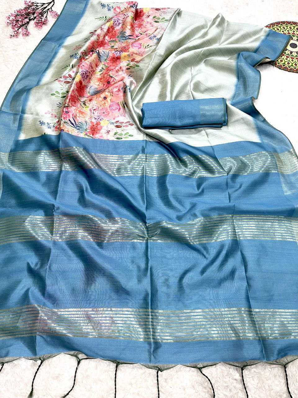 Ynf Soft Cotton KESH505 FLORAL PRINTED SOFT COTTON Sarees Wholesale Printed Sarees Floral Sarees Manufacturer
