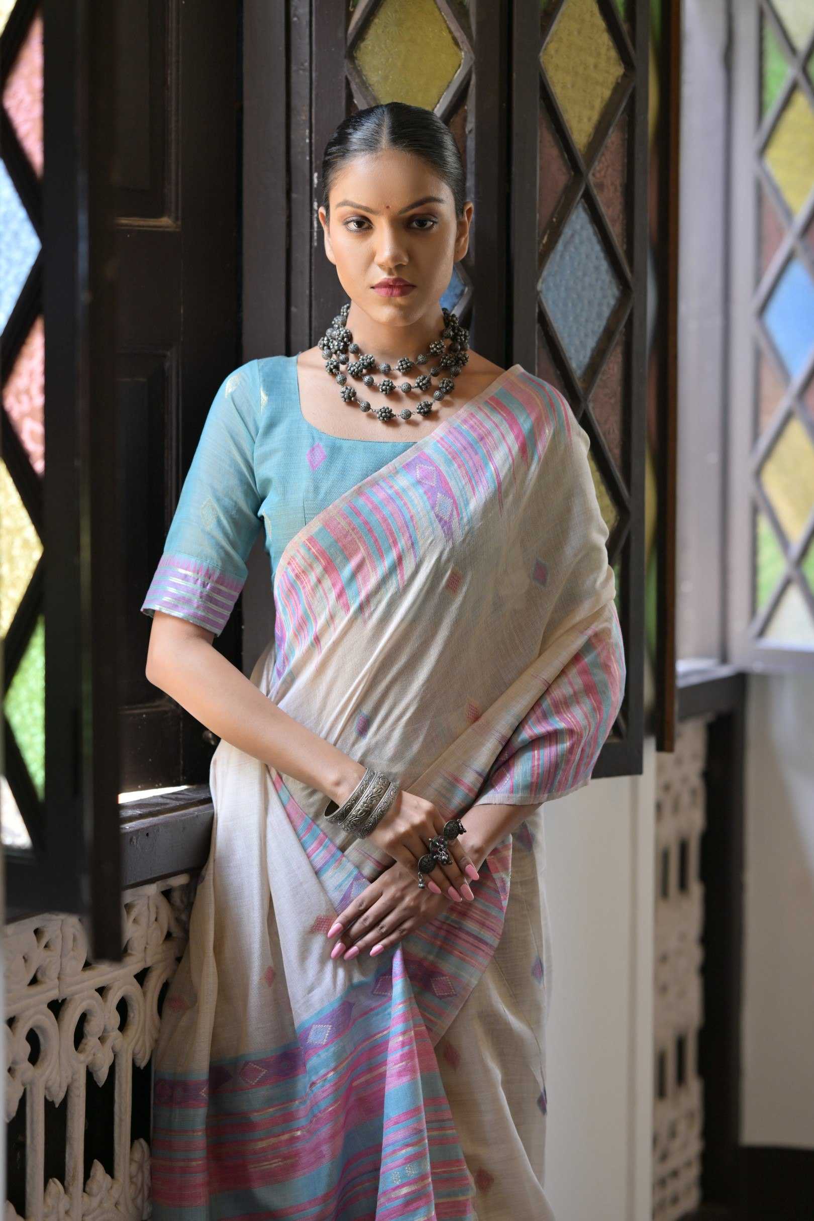 Ynf Soft Cotton KESH505 MUGA COTTON 209 Sarees Wedding Collections Festive Collections Wholesale Ikkat Saree Cotton Sarees Sarees With Blouse Manufacturer