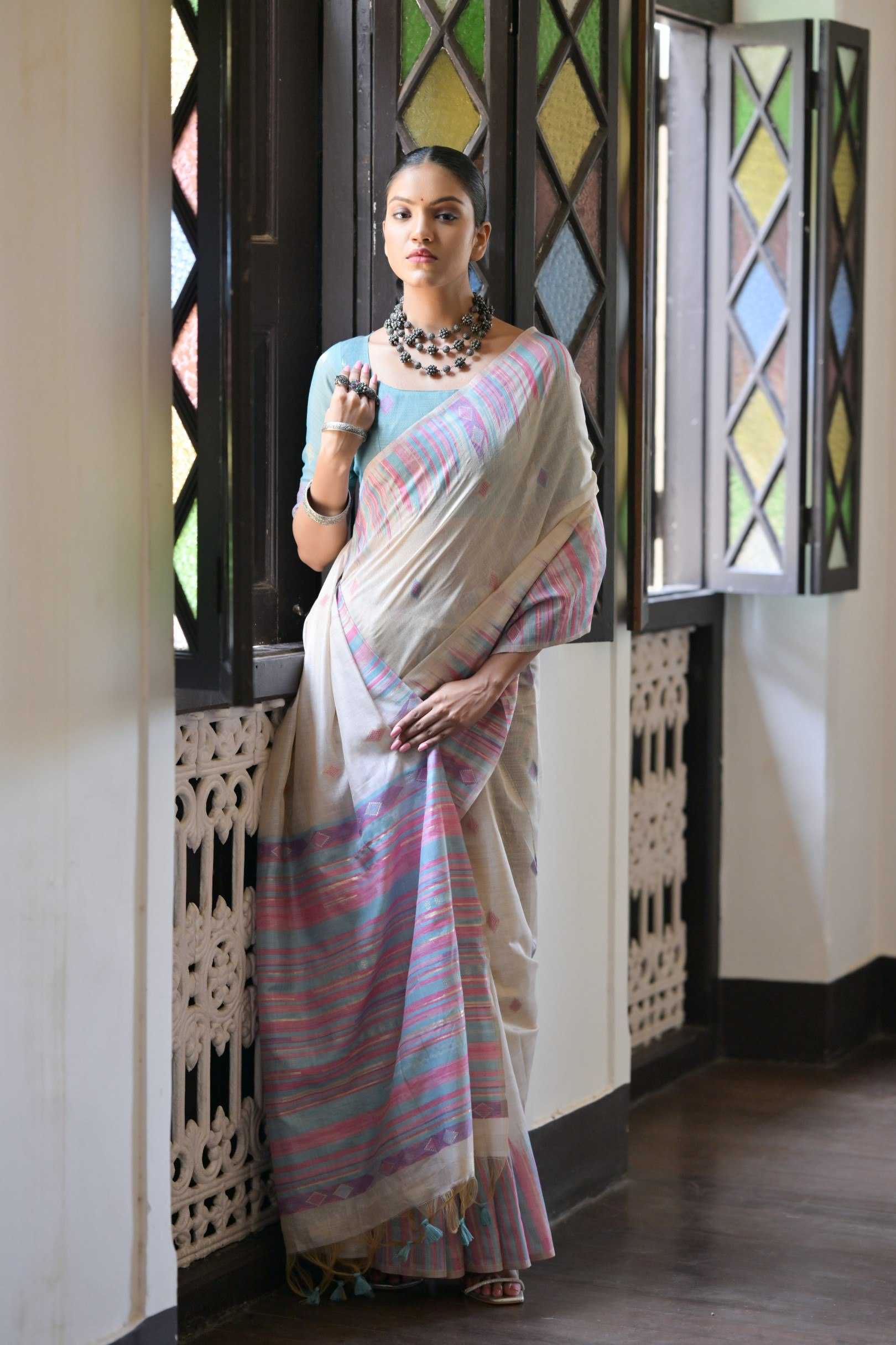 Ynf Soft Cotton KESH505 MUGA COTTON 209 Sarees Wedding Collections Festive Collections Wholesale Ikkat Saree Cotton Sarees Sarees With Blouse Manufacturer