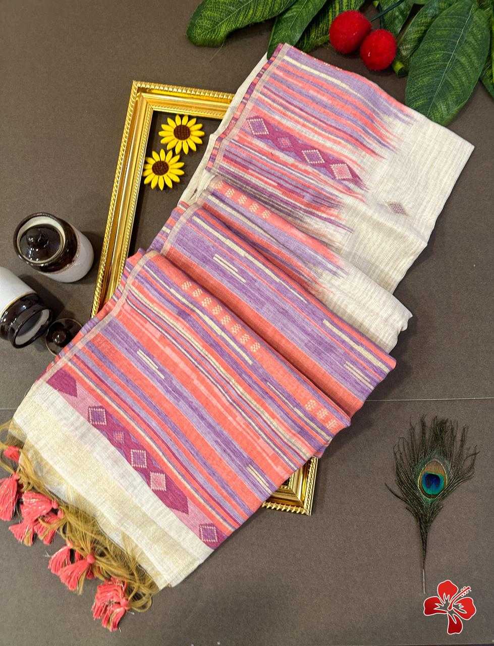 Ynf Soft Cotton KESH505 MUGA COTTON 209 Sarees Wedding Collections Festive Collections Wholesale Ikkat Saree Cotton Sarees Sarees With Blouse Manufacturer