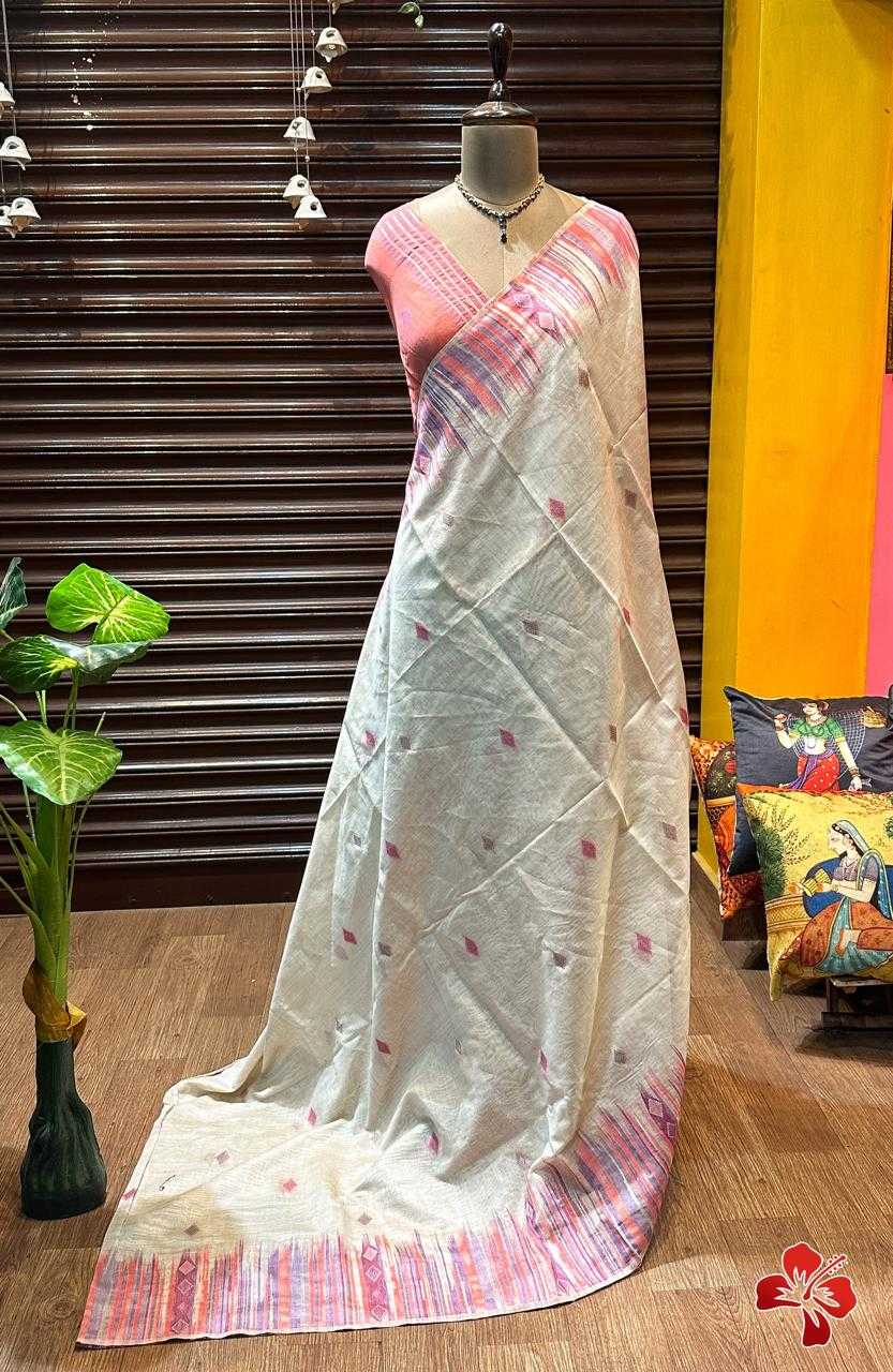Ynf Soft Cotton KESH505 MUGA COTTON 209 Sarees Wedding Collections Festive Collections Wholesale Ikkat Saree Cotton Sarees Sarees With Blouse Manufacturer