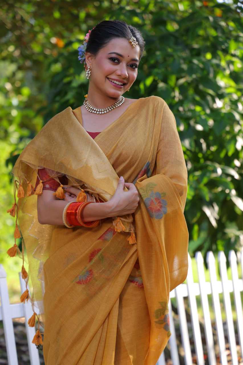 Ynf Soft Cotton KESH505 Muga Cotton 225 Sarees Wedding Collections Festive Collections Wholesale Cotton Sarees Zari Sarees Sarees With Blouse Manufacturer