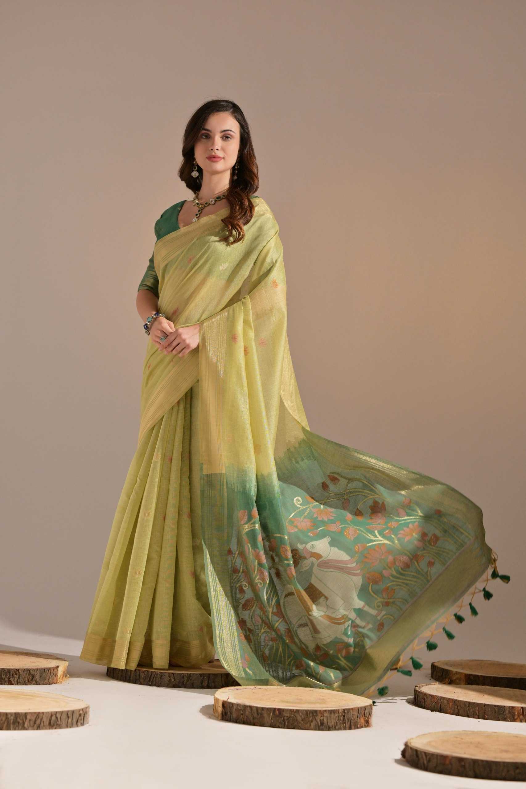 Ynf Soft Cotton KESH505 MUGA COTTON 407 Sarees Wedding Collections Festive Collections Wholesale Traditional Sarees Cotton Sarees Zari Sarees Manufacturer