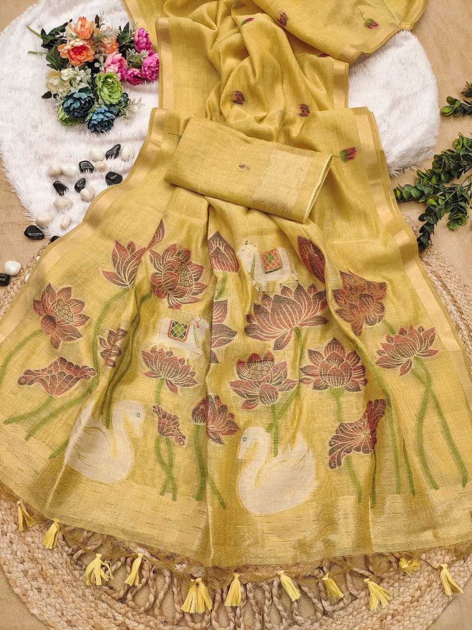 Ynf Soft Cotton KESH505 MUGA COTTON 502 Sarees Wedding Collections Festive Collections Wholesale Zari Border Sarees Cotton Sarees Sarees With Blouse Manufacturer