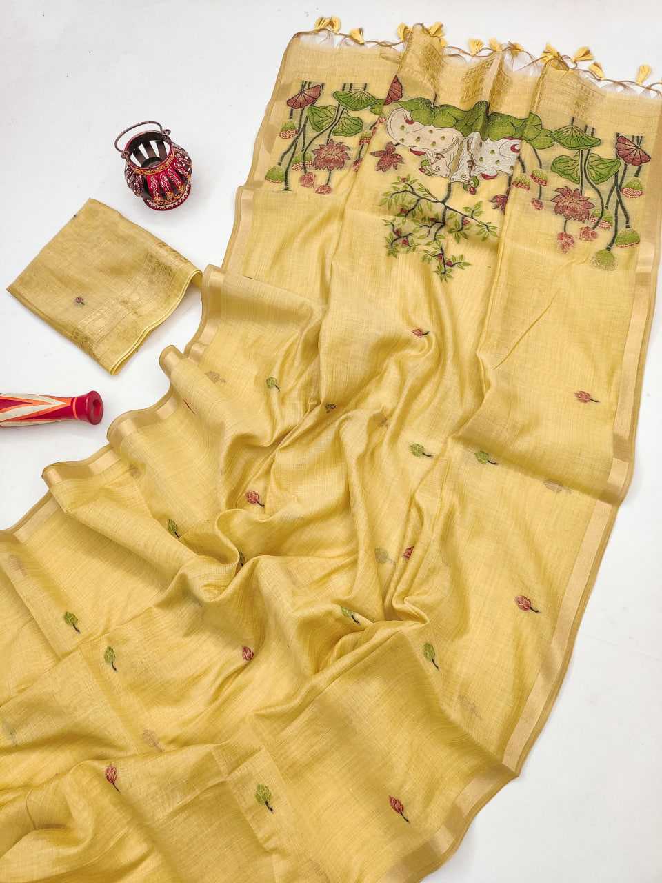 Ynf Soft Cotton KESH505 MUGA COTTON 503 Sarees Wedding Collections Festive Collections Wholesale Zari Border Sarees Cotton Sarees Onam Collections Manufacturer