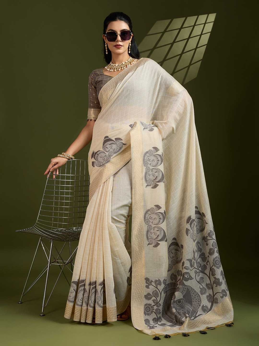 Ynf Soft Cotton KESH505 MUGA COTTON CHECKS 1 Sarees Wedding Collections Festive Collections Wholesale Kalamkari Sarees Traditional Sarees Cotton Sarees Manufacturer