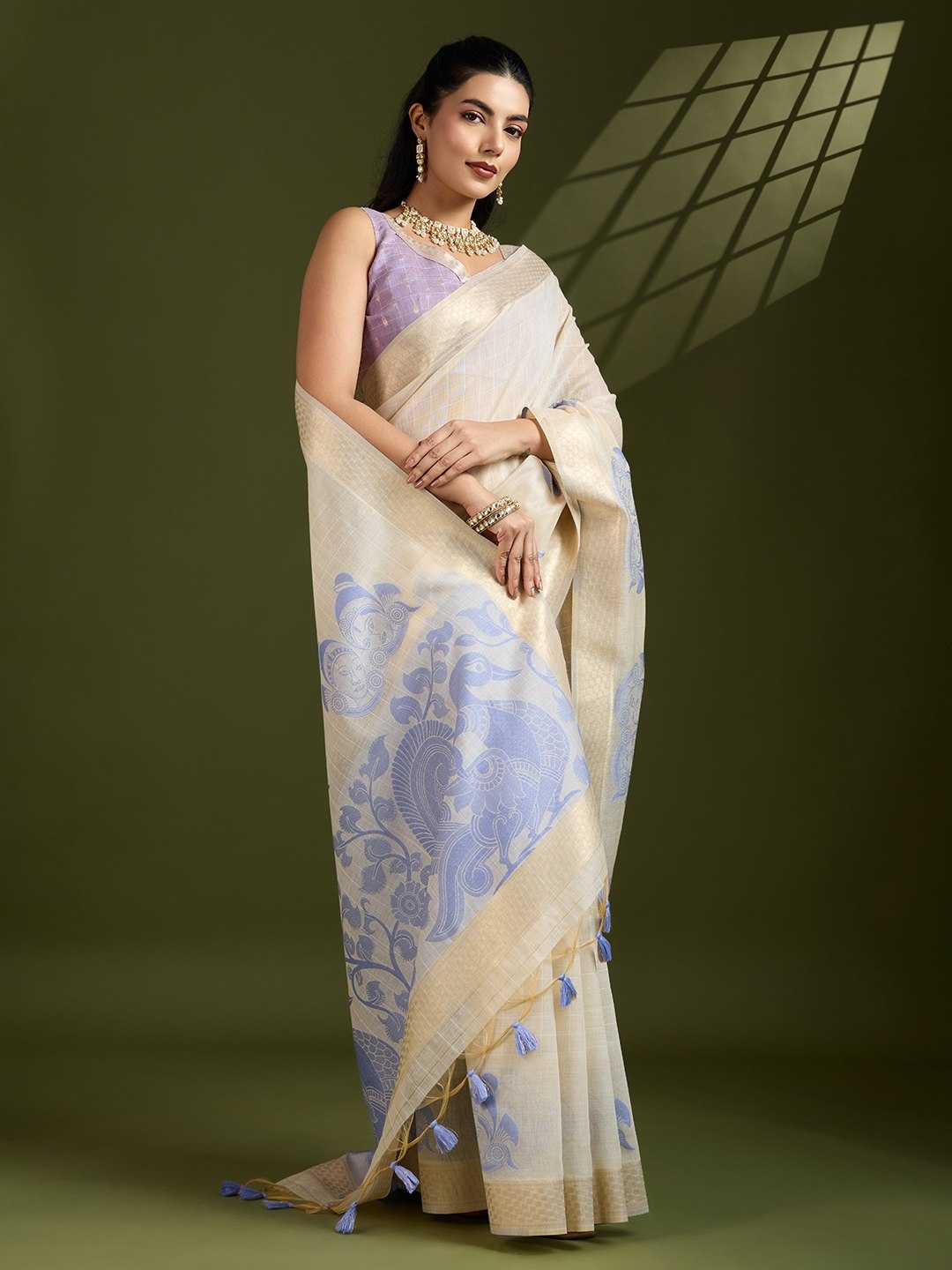 Ynf Soft Cotton KESH505 MUGA COTTON CHECKS 1 Sarees Wedding Collections Festive Collections Wholesale Kalamkari Sarees Traditional Sarees Cotton Sarees Manufacturer