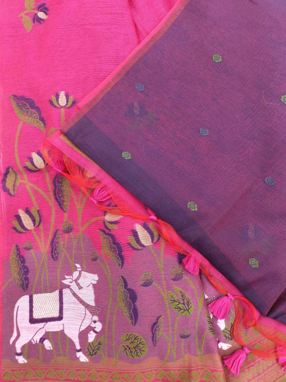 Ynf Soft Cotton KESH505 muga cotton cow 2 Sarees Wholesale Designer Sarees Party Wear Sarees Fancy Sarees Manufacturer