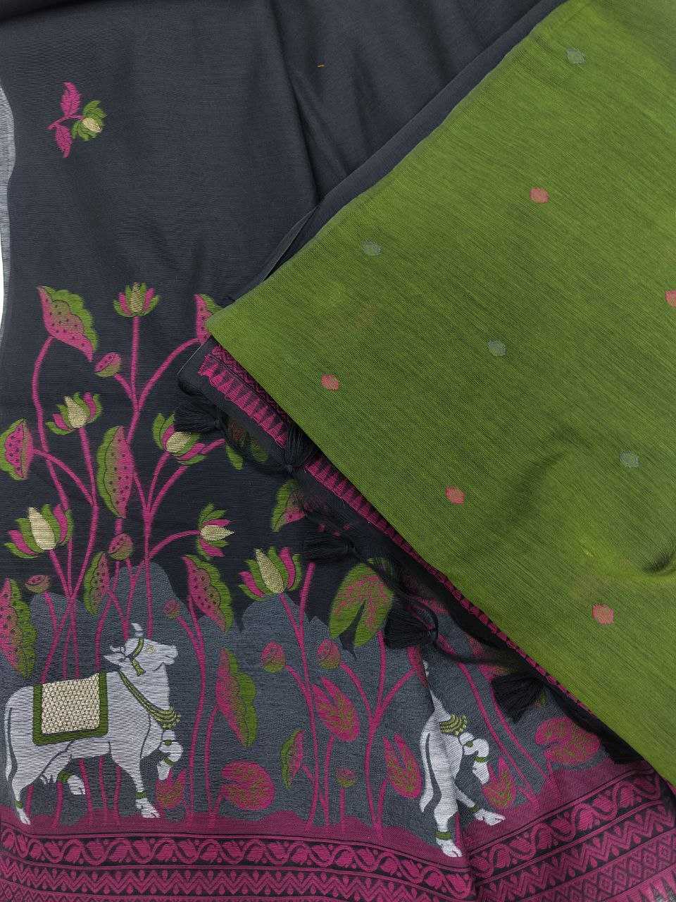 Ynf Soft Cotton KESH505 muga cotton cow 2 Sarees Wholesale Designer Sarees Party Wear Sarees Fancy Sarees Manufacturer