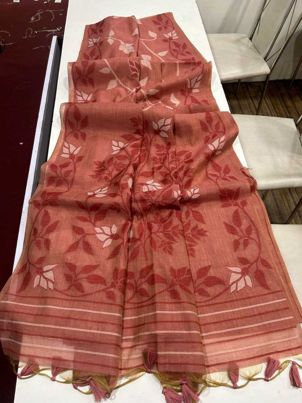 Ynf Soft Cotton KESH505 MUGA COTTON JAMDANI 10 Sarees Wedding Collections Festive Collections Wholesale Cotton Sarees Zari Sarees Sarees With Blouse Manufacturer