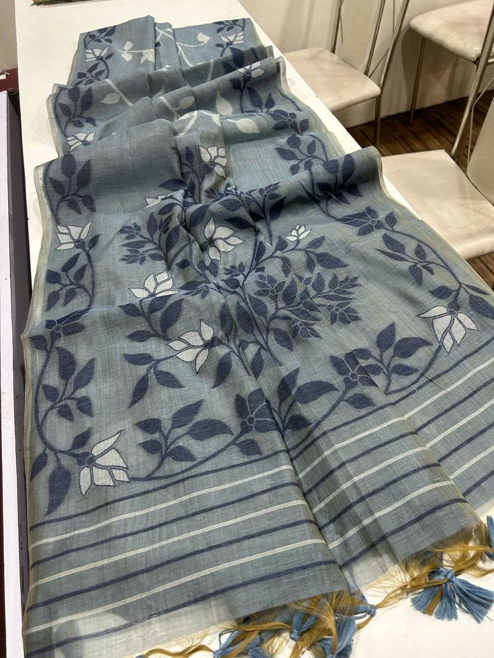 Ynf Soft Cotton KESH505 MUGA COTTON JAMDANI 10 Sarees Wedding Collections Festive Collections Wholesale Cotton Sarees Zari Sarees Sarees With Blouse Manufacturer