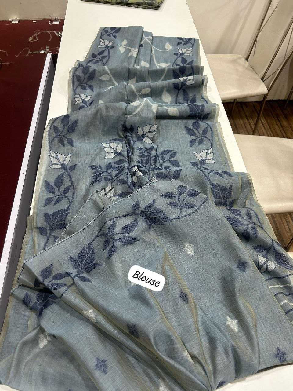 Ynf Soft Cotton KESH505 MUGA COTTON JAMDANI 10 Sarees Wedding Collections Festive Collections Wholesale Cotton Sarees Zari Sarees Sarees With Blouse Manufacturer