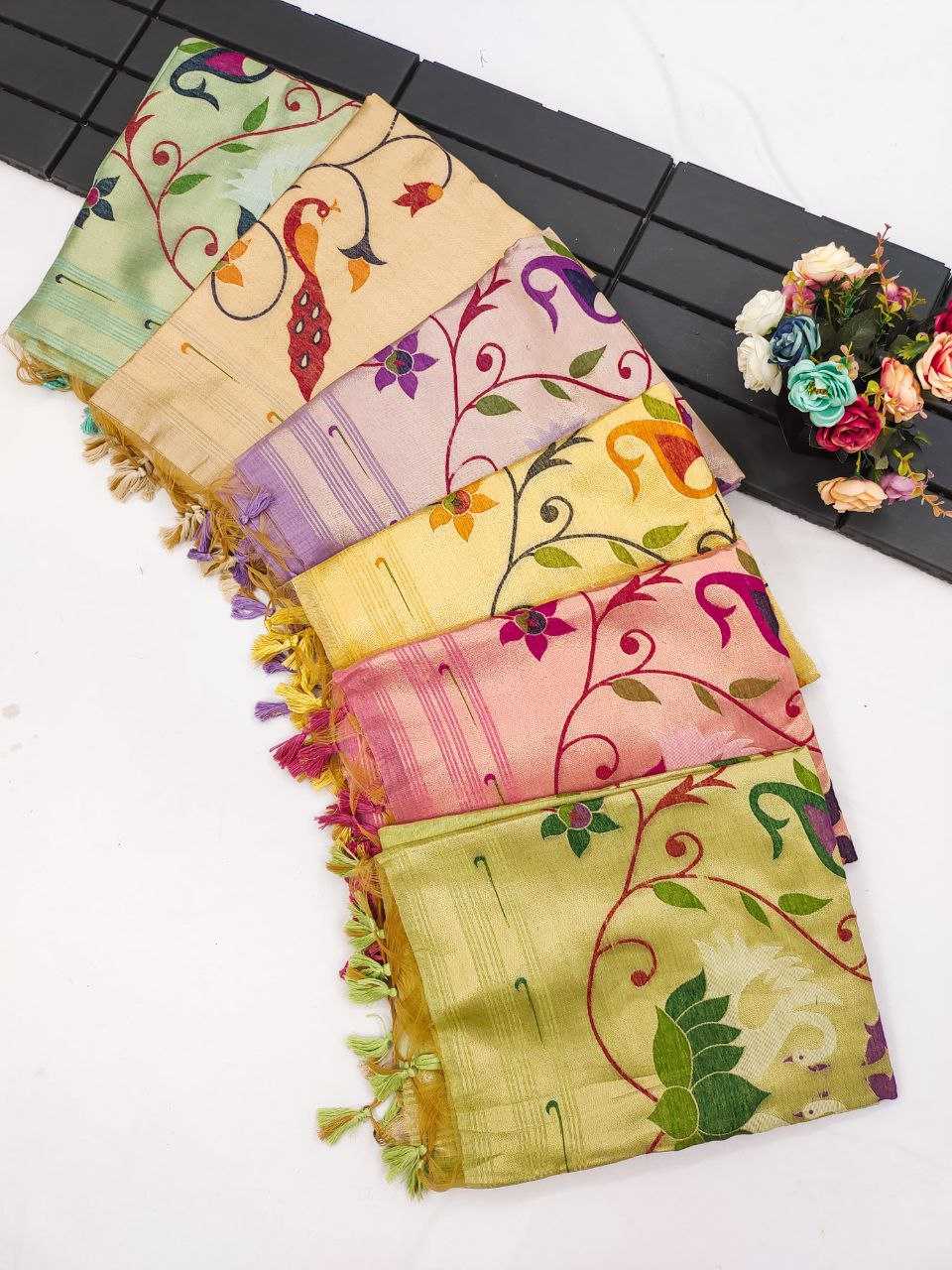 Ynf Soft Cotton KESH505 Muga cotton paithani 2 Sarees Wedding Collections Festive Collections Wholesale Zari Border Sarees Cotton Sarees Sarees With Blouse Manufacturer