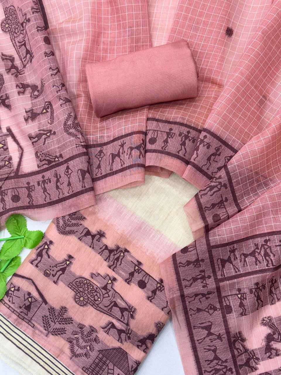 Ynf Soft Cotton KESH505 MUGA COTTON SUIT 430 Suits & Dresses Wedding Collections Festive Collections Wholesale Ladies Suits Unstitched Suits Cotton Dresses Manufacturer