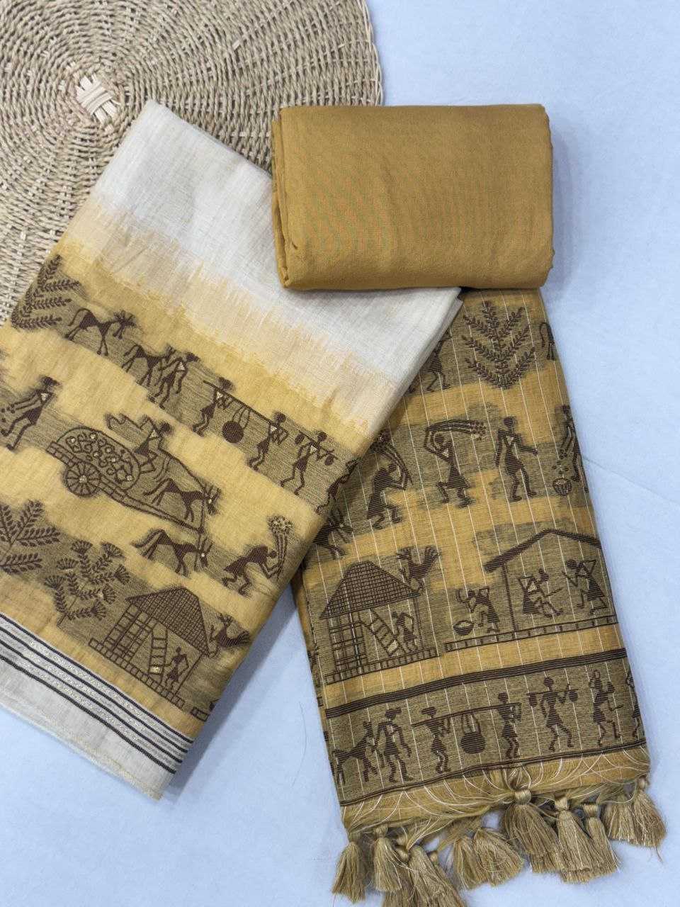 Ynf Soft Cotton KESH505 MUGA COTTON SUIT 430 Suits & Dresses Wedding Collections Festive Collections Wholesale Ladies Suits Unstitched Suits Cotton Dresses Manufacturer