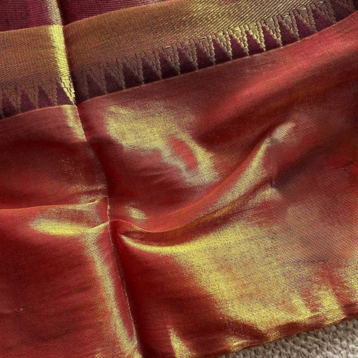 Ynf Soft Cotton KESH525 TEMPLE RAGA TISSUE Sarees Wholesale Jacquard Saree Lightweight Sarees Manufacturer