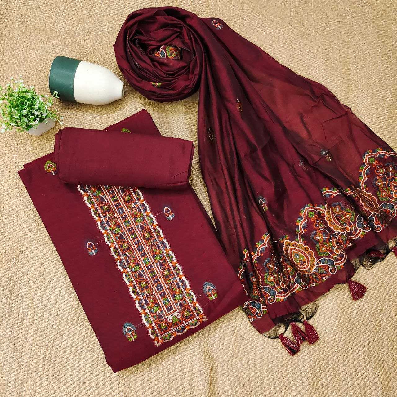 Ynf Soft Cotton KESH532 PASHMINA SUIT 6001 Suits & Dresses Wedding Collections Festive Collections Wholesale Unstitched Suits Cotton Dresses Wedding guest dresses Manufacturer
