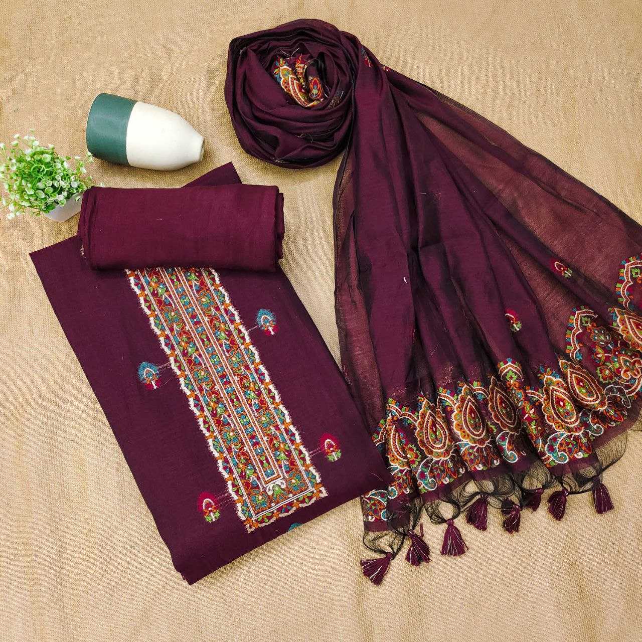 Ynf Soft Cotton KESH532 PASHMINA SUIT 6001 Suits & Dresses Wedding Collections Festive Collections Wholesale Unstitched Suits Cotton Dresses Wedding guest dresses Manufacturer