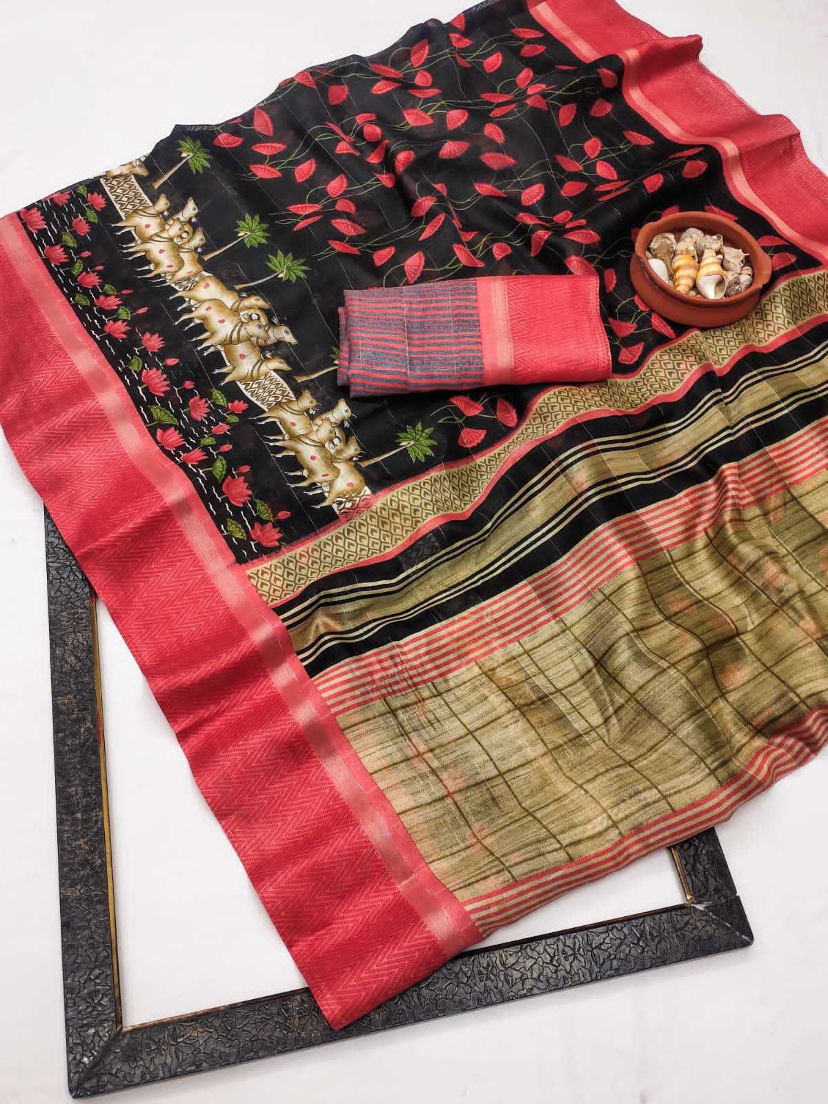 Ynf Soft Cotton RIN203 AMBAR Sarees Wholesale Designer Sarees Cotton Sarees Tussar Sarees Manufacturer
