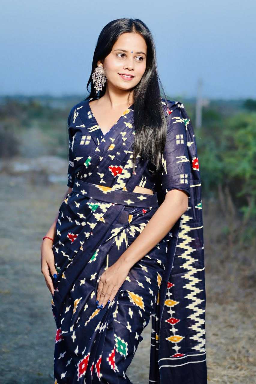 Ynf Soft Cotton RIN229 129 Sarees Wholesale Ikkat Saree Mulmul Cotton Sarees Manufacturer