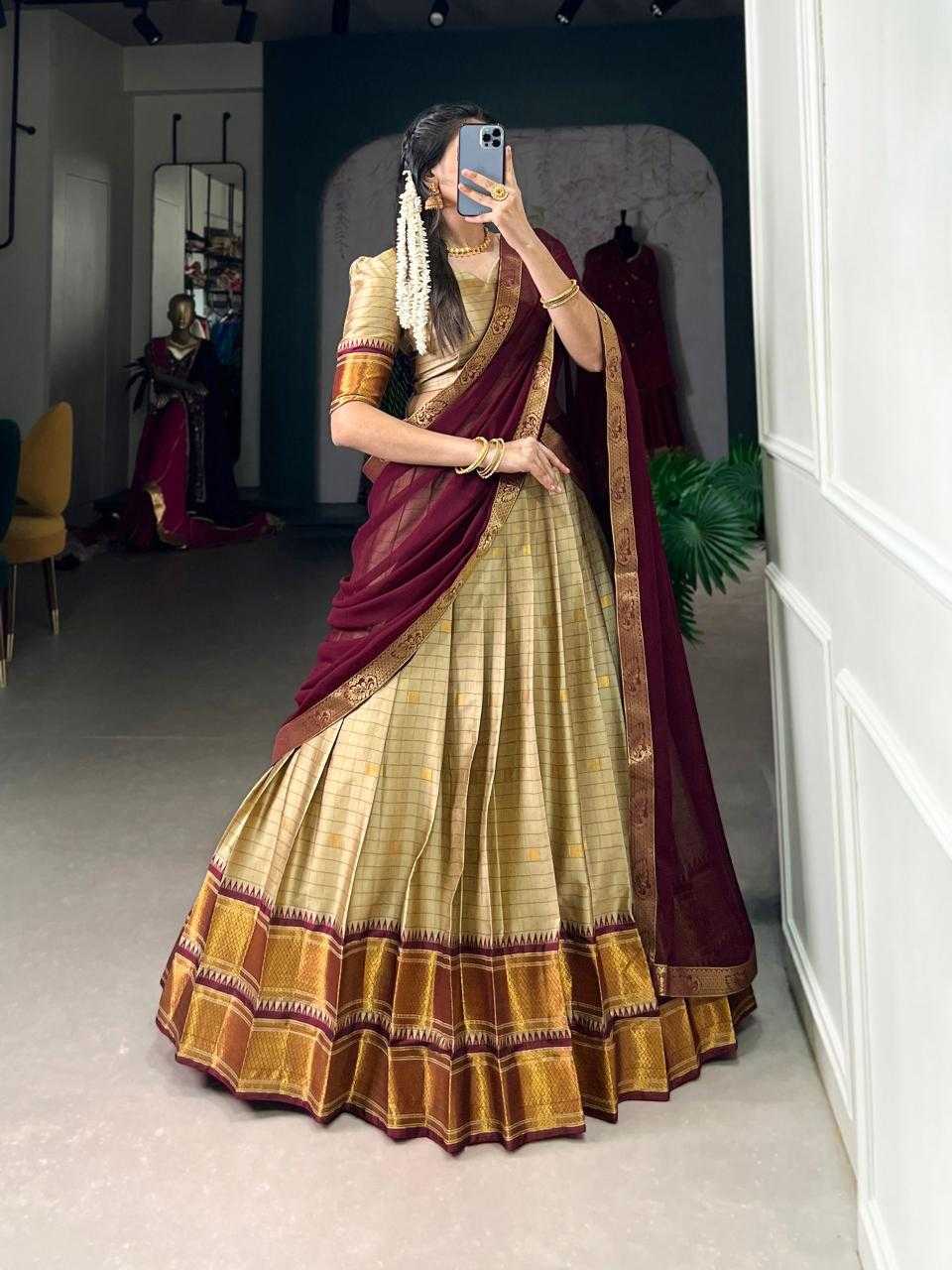 Ynf Soft Cotton Silk KESH134 2050 Lehengas Festive Collections Wholesale Designer Lehenga Silk Lehenga Onam Collections Manufacturer