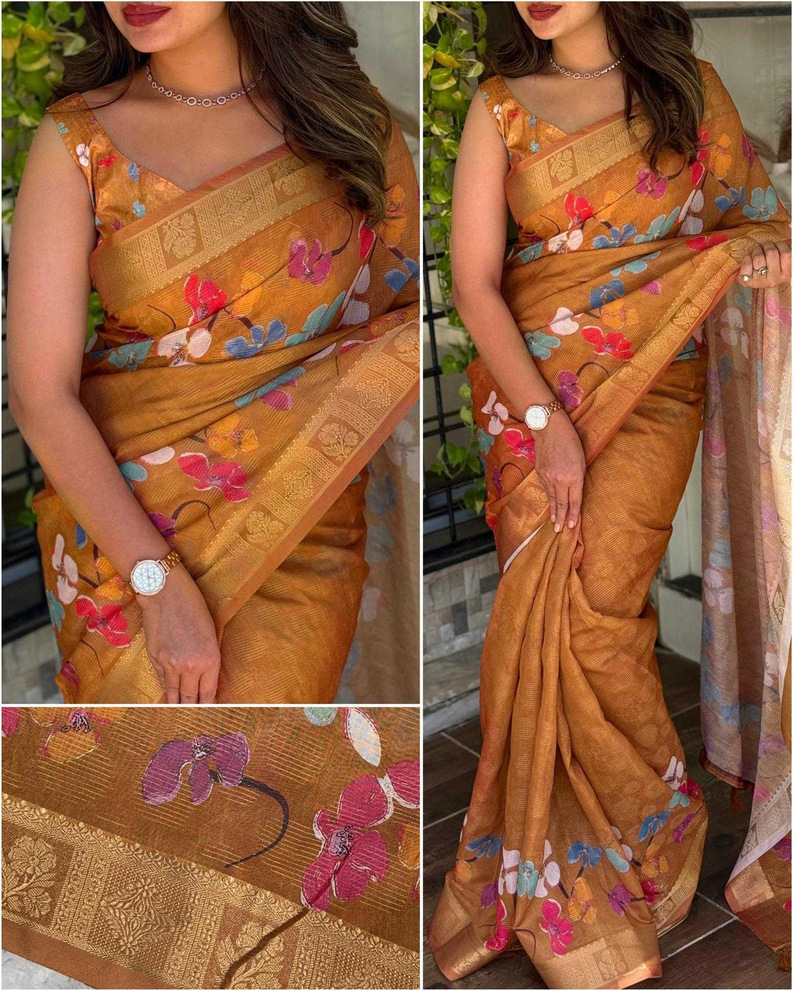 Ynf Soft Cotton Silk KESH500 Rasmika Silk Sarees Wholesale Printed Silk Saree Cotton Silk Sarees Zari Border Silk Sarees Manufacturer