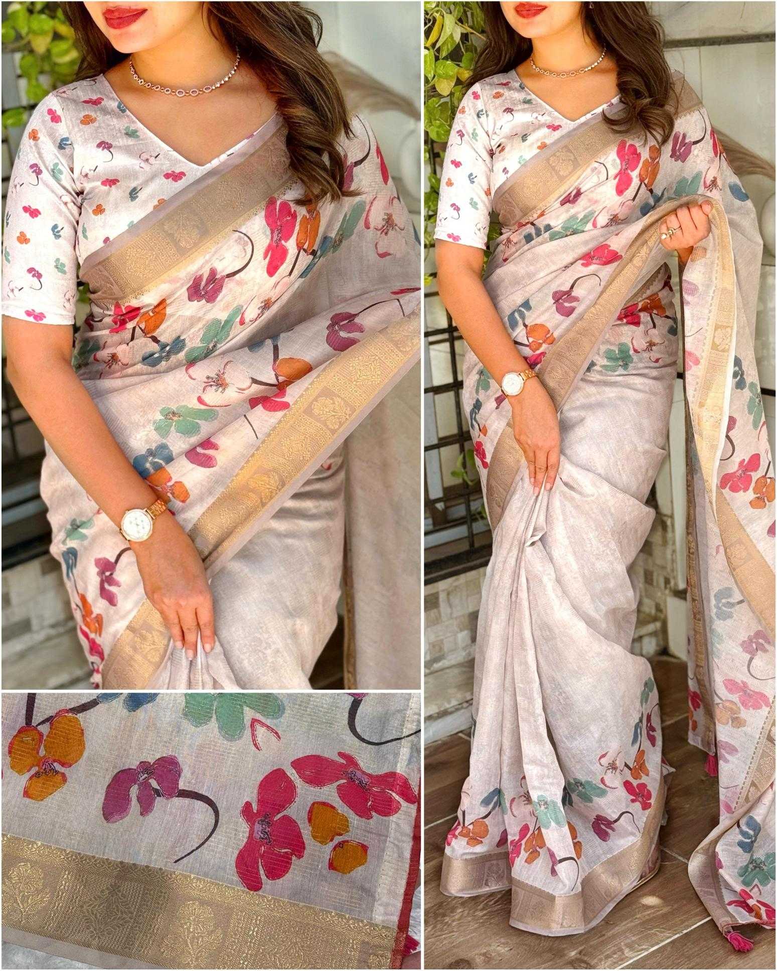 Ynf Soft Cotton Silk KESH500 Rasmika Silk Sarees Wholesale Printed Silk Saree Cotton Silk Sarees Zari Border Silk Sarees Manufacturer
