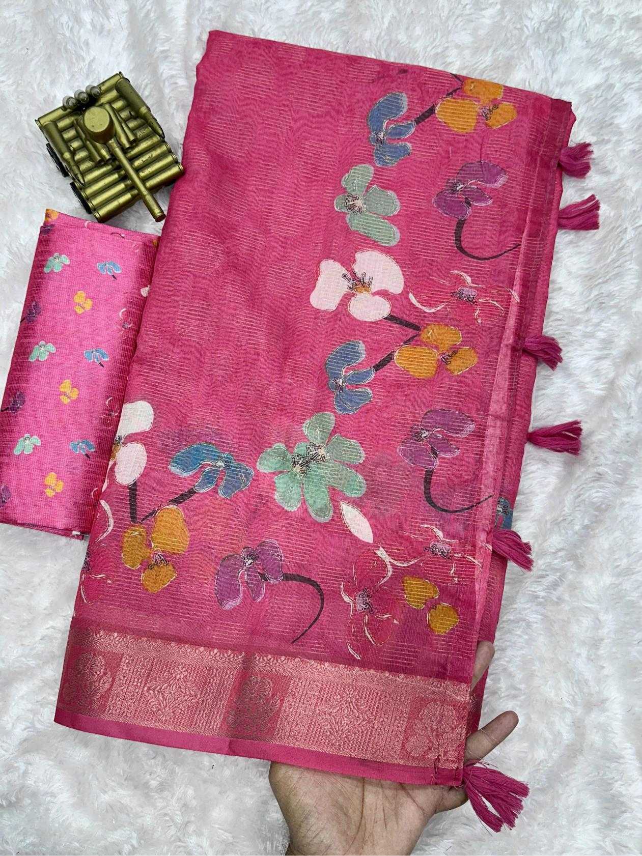 Ynf Soft Cotton Silk KESH500 Rasmika Silk Sarees Wholesale Printed Silk Saree Cotton Silk Sarees Zari Border Silk Sarees Manufacturer