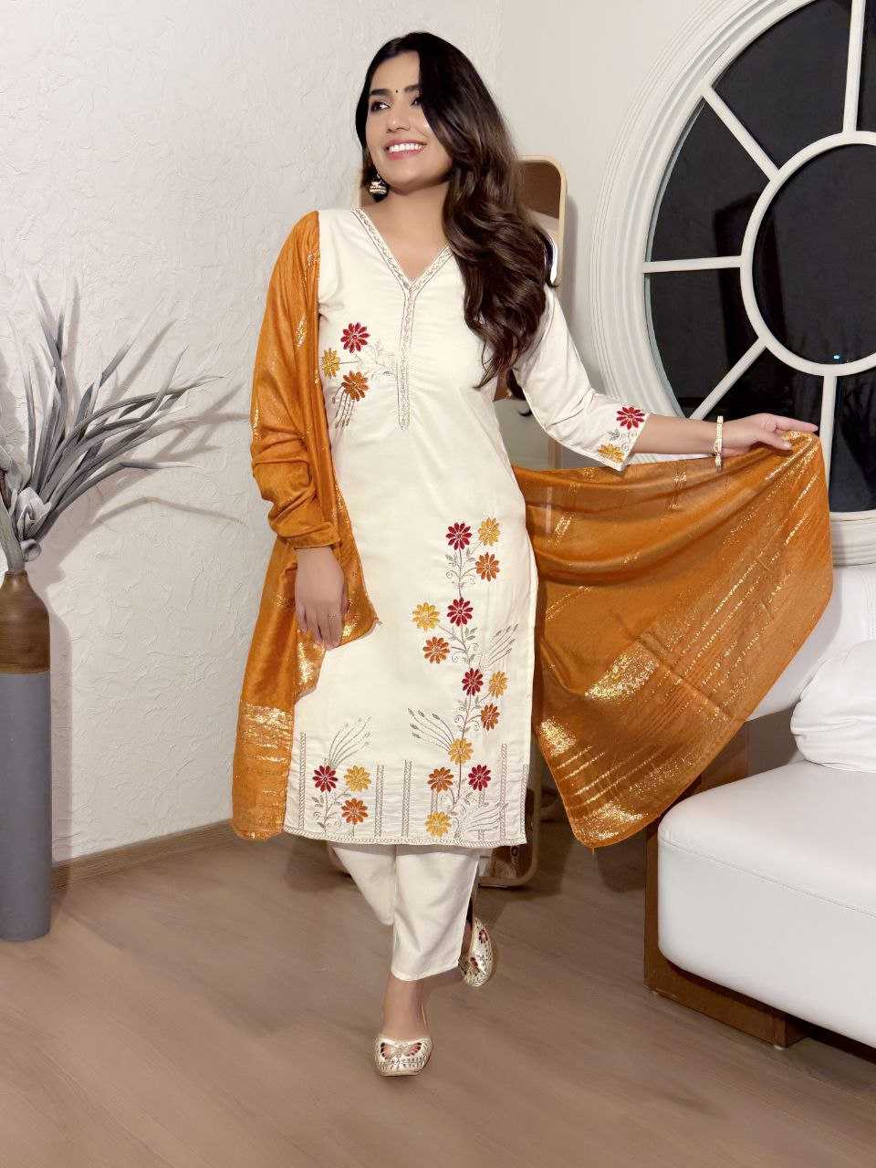 Ynf Soft Cotton Silk KESH529 KASTURI Suits & Dresses Wedding Collections Festive Collections Wholesale Embroidery Suits Cotton Suits Designer Suits Manufacturer