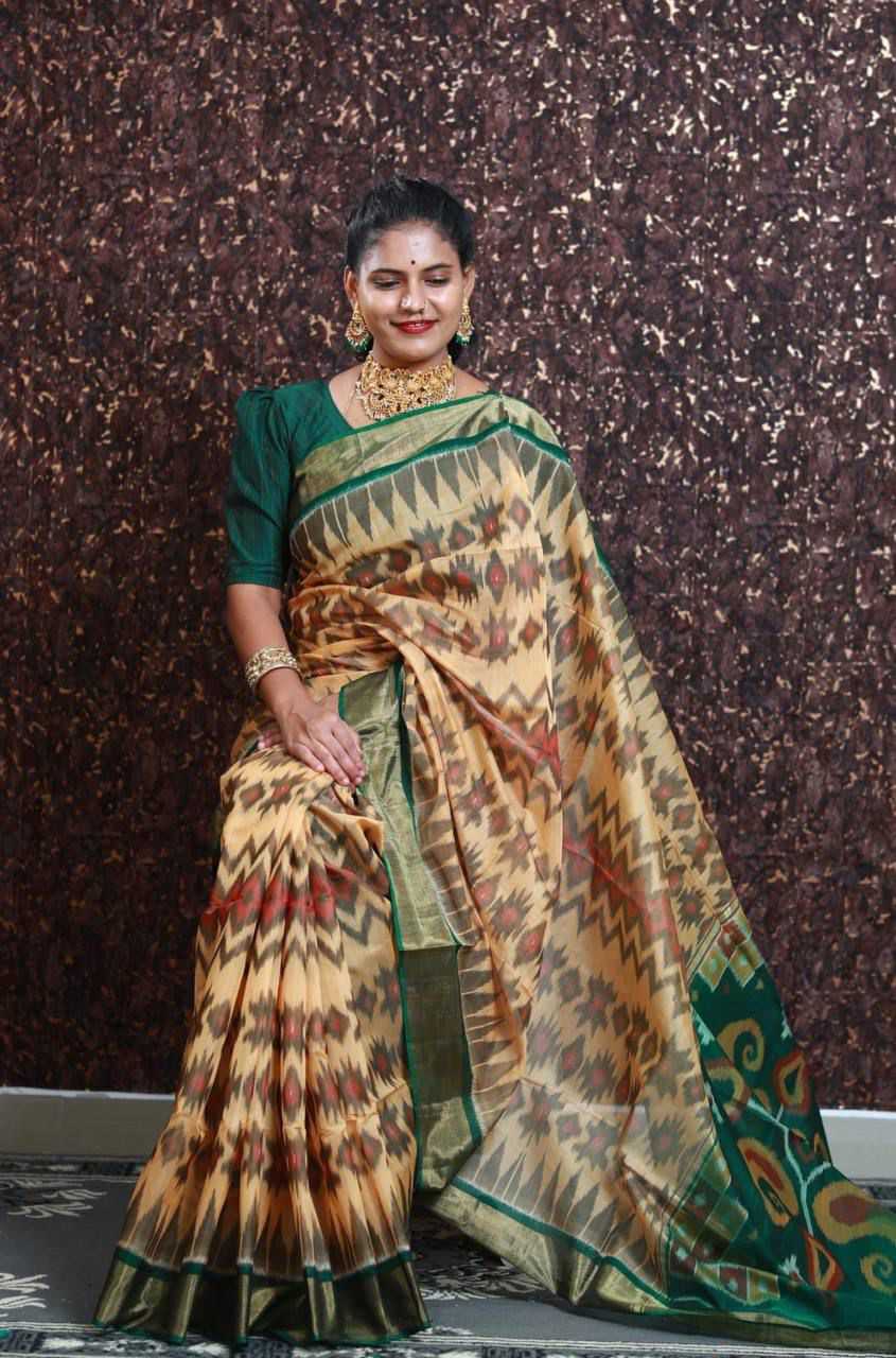 Ynf Soft Cotton Silk RIN183 PRAMILA Silk Sarees Wedding Collections Wholesale Printed Silk Saree Cotton Silk Sarees Ikkat Silk Sarees Manufacturer