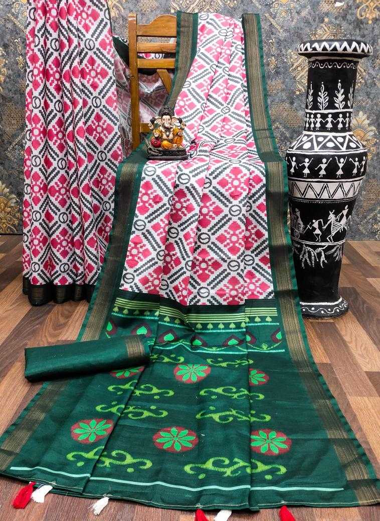 Ynf Soft Cotton Silk RIN183 PRAMILA Silk Sarees Wedding Collections Wholesale Printed Silk Saree Cotton Silk Sarees Ikkat Silk Sarees Manufacturer