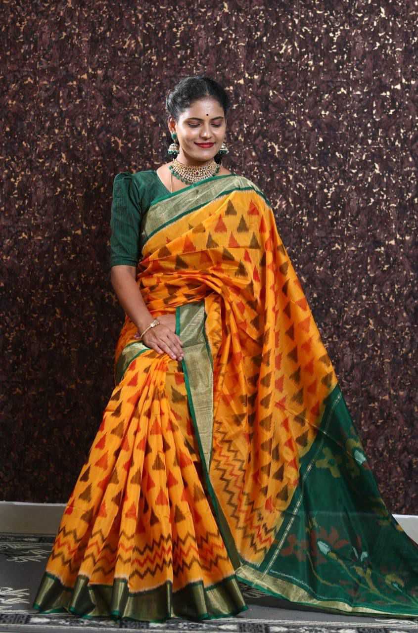 Ynf Soft Cotton Silk RIN183 PRAMILA Silk Sarees Wedding Collections Wholesale Printed Silk Saree Cotton Silk Sarees Ikkat Silk Sarees Manufacturer