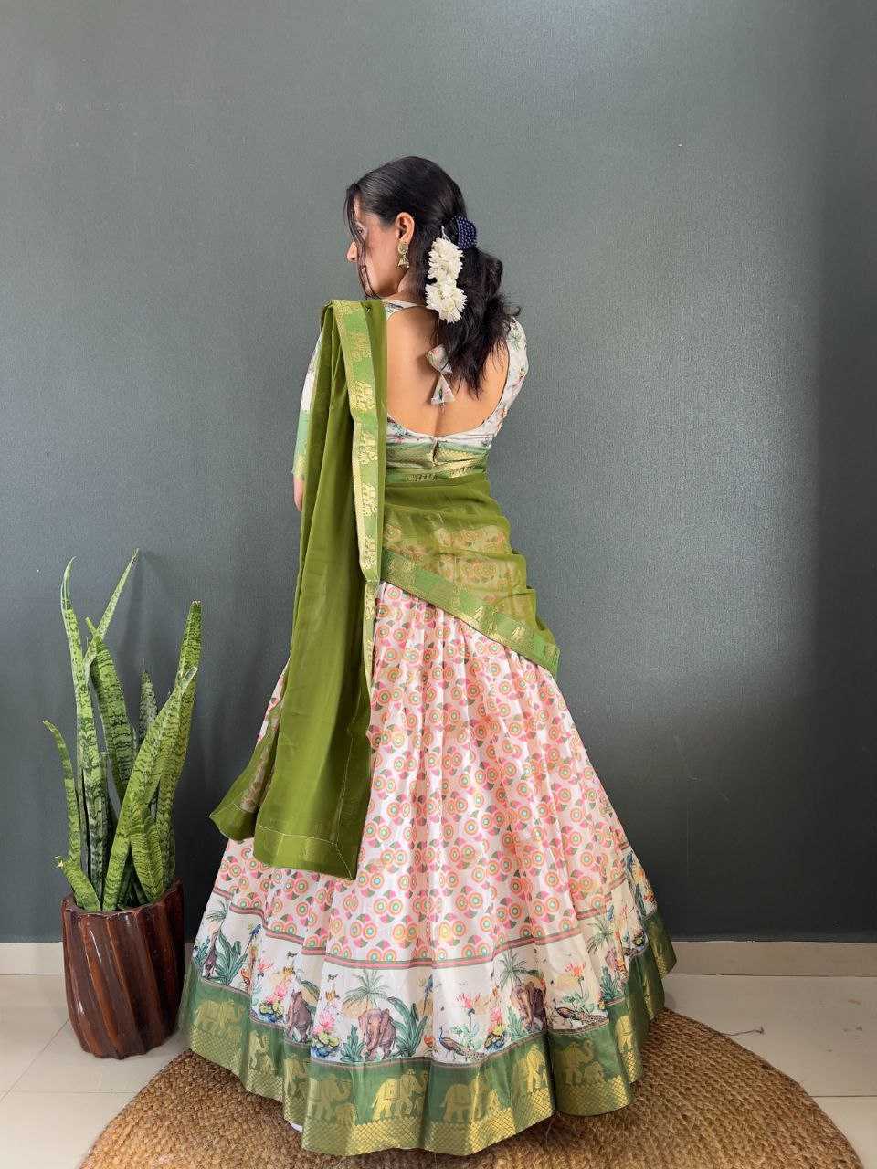 Ynf Soft Dola KESH554 Gajanand Lehengas Wholesale Silk Lehenga Printed Lehenga Manufacturer
