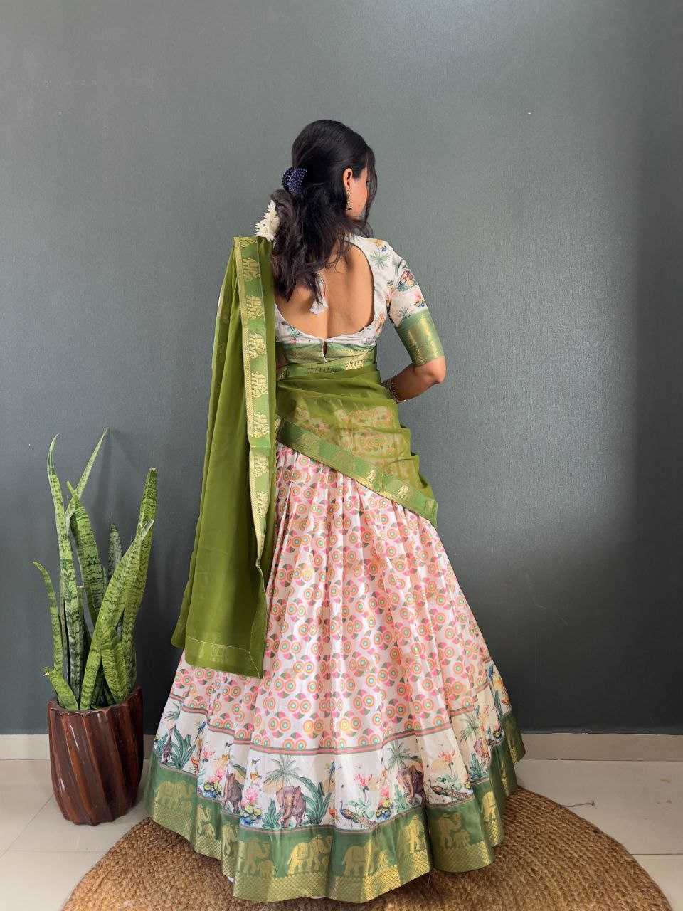 Ynf Soft Dola KESH554 Gajanand Lehengas Wholesale Silk Lehenga Printed Lehenga Manufacturer
