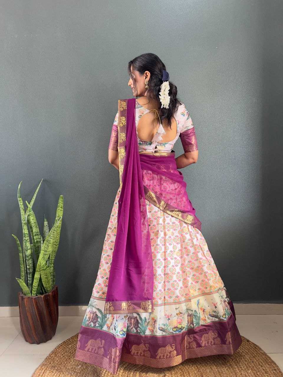 Ynf Soft Dola KESH554 Gajanand Lehengas Wholesale Silk Lehenga Printed Lehenga Manufacturer