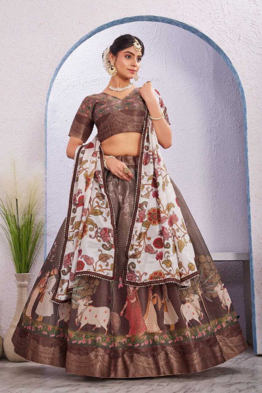 Ynf Soft Dola KESH554 Kamal Lehengas Wholesale Printed Lehenga Manufacturer